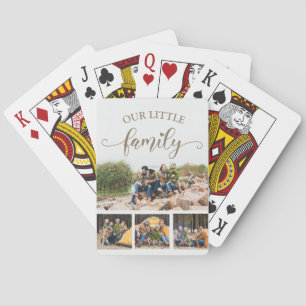 Vår lilla familj 4 Fotocollage Casinokort