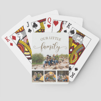 Vår lilla familj 4 Photo Collage Casinokort
