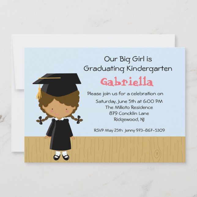 Vår lilla flickas inbjudan till Studenten (Framsida)