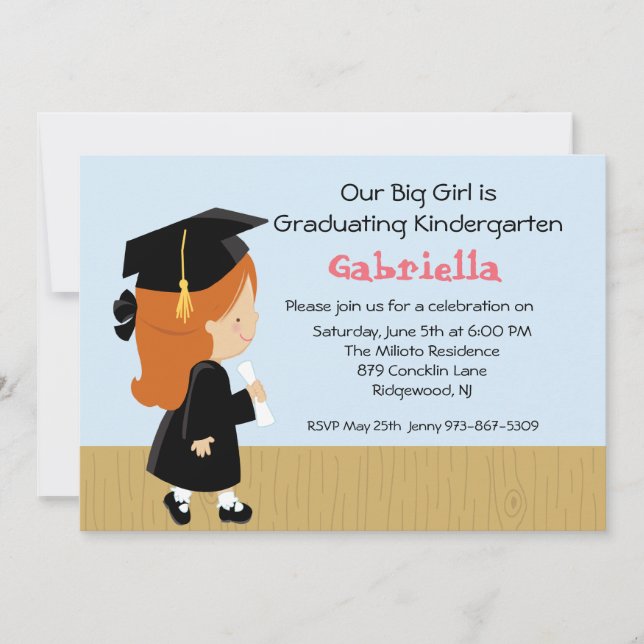 Vår lilla flickas inbjudan till Studenten (Framsida)