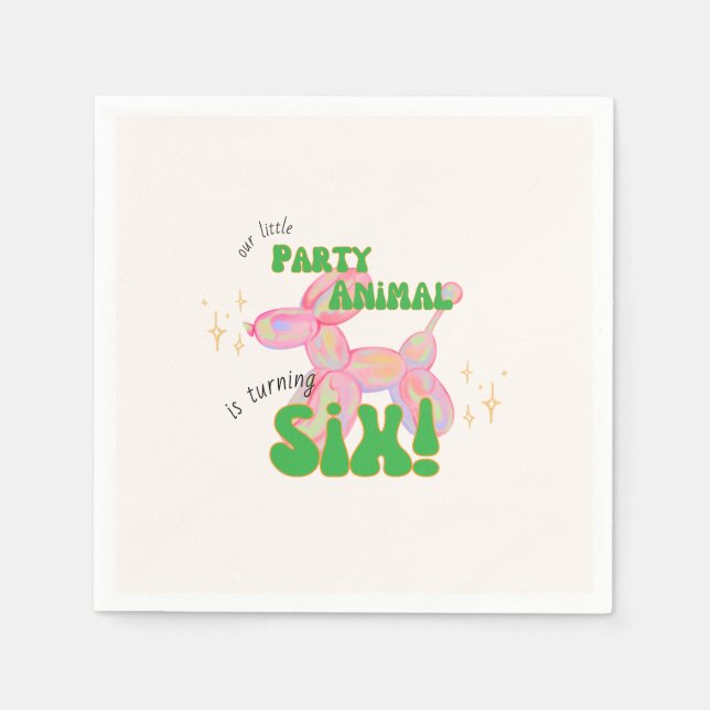 Vår lilla födelsedag i Party, 6e Pappersservett (Framsidan)