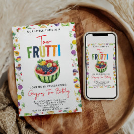 Vår lilla frukt från andra födelsedagen Party Inbjudningar