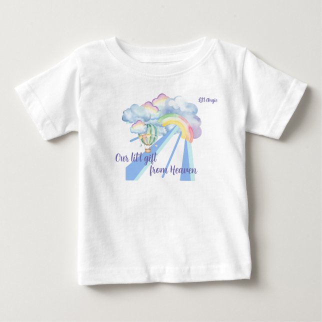 "Vår lilla gåva från himlen" Anpassningsbar  T Shirt (Framsida)