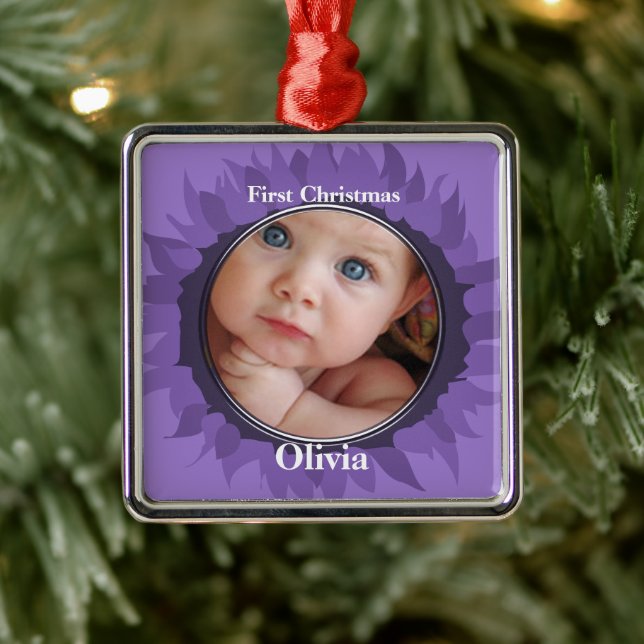 Vår lilla Gerber Baby Photo Ornament - Grape (Träd)