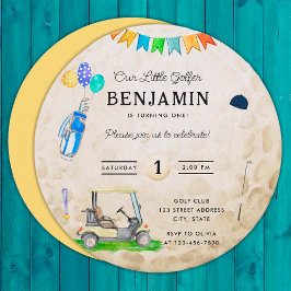Vår lilla golfare gula golfboll 1-årsdag
