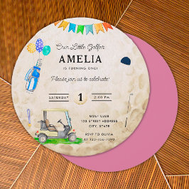 Vår lilla golfare Rosa golfboll 1-årsdag