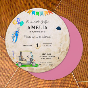 Vår lilla golfare Rosa golfboll 1-årsdag