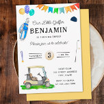 Vår lilla Golfer Gult Cart Kids Golf Birthday Inbjudningar<br><div class="desc">Vår lilla Golfer Gult Cart Kids Golf Birthday-inbjudan är en underbar golf-inbjudan för en barn! Denna golffödelsedag i inbjudan har party,  ballonger,  färgstarka banderoller i party,  golfkarta,  golfbanor,  klubbar,  golf bollar,  golfhatt och golfväska. Lustigt inbjudan till ett golftema för födelsedagsfest.</div>