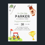 Vår lilla Golfer Klubb Bag Cart Kids Golf Birthday Vykort<br><div class="desc">Vår lilla Golfer Klubb Bag Cart Kids Golf Birthday-inbjudan</div>