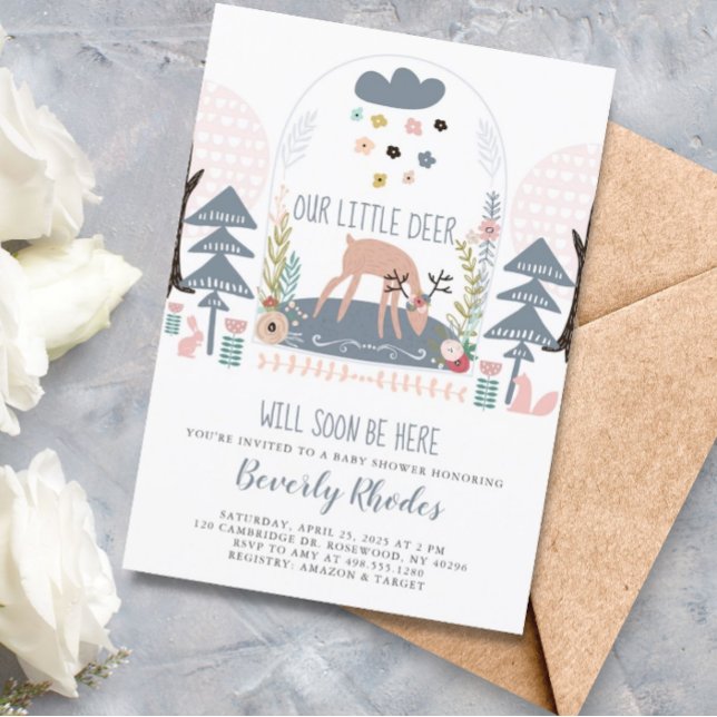 Vår lilla Hjort Baby Shower Inbjudningar (Skapare uppladdad)