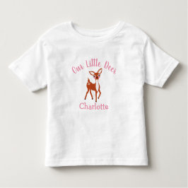 Vår lilla hjort söta rosa personlig baby t shirt