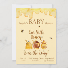 Vår lilla honung är på väg! Baby Shower-kort Inbjudningar
