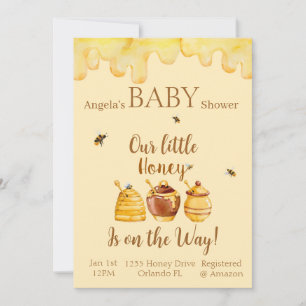Vår lilla honung är på väg! Baby Shower-kort Inbjudningar