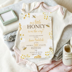 Vår lilla honungsbaby shower-inbjudan inbjudningar