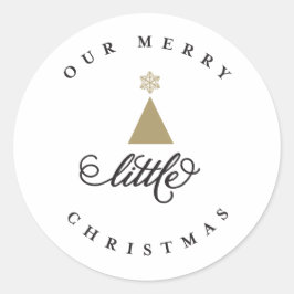 Vår lilla julklapp Baby 1:a jul Runt Klistermärke