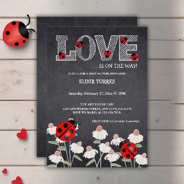 Vår lilla kärleksbugs tavla baby shower inbjudningar