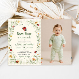 Vår lilla kärleksnyckelpiga 2-årsdag inbjudningar