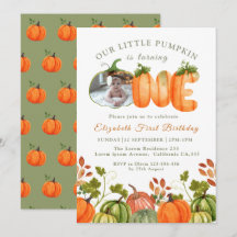 Vår lilla knumpkin 1:a födelsedagsfoto