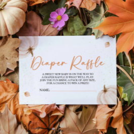 Vår lilla knumpkin Baby Shower Diaper Raffle Tilläggskort