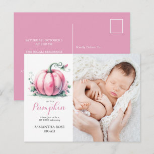Vår lilla knumpkin Sip och se Baby Shower Inbjudan