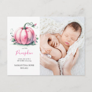 Vår lilla knumpkin Sip och se Baby Shower Inbjudan