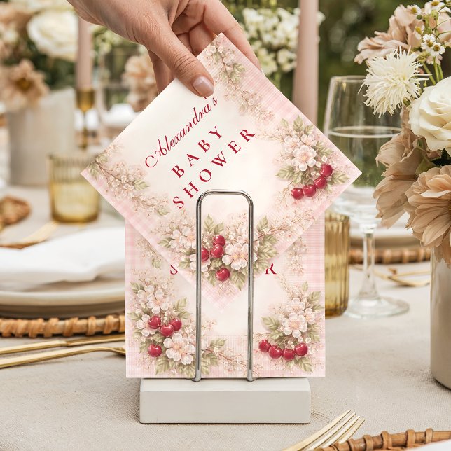 Vår lilla körsbärsblommande baby shower pappersservett (Skapare uppladdad)