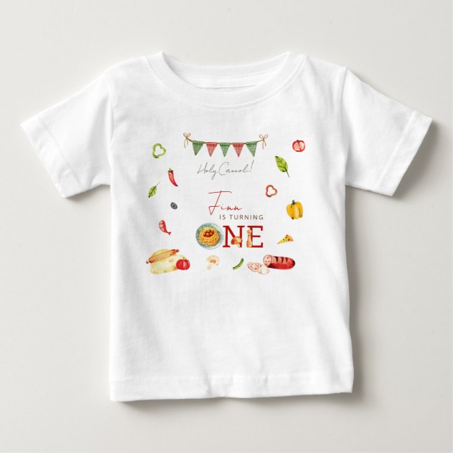 Vår lilla köttbulle 1-årsdag t shirt (Framsida)