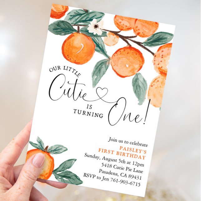 Vår lilla kutie första födelsedag inbjudningar (Skapare uppladdad)