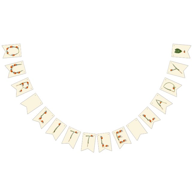 Vår lilla Ladybug blir en - första födelsedag Vimplar (Alla)