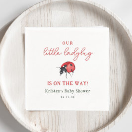 Vår lilla ladybug Girl Baby Shower Pappersservett