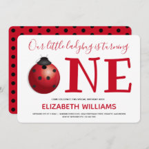 Vår lilla Ladybug Turing en första födelsedag