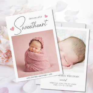 Vår lilla lilla lilla hjärtkäre Valentine Birth-an Meddelande