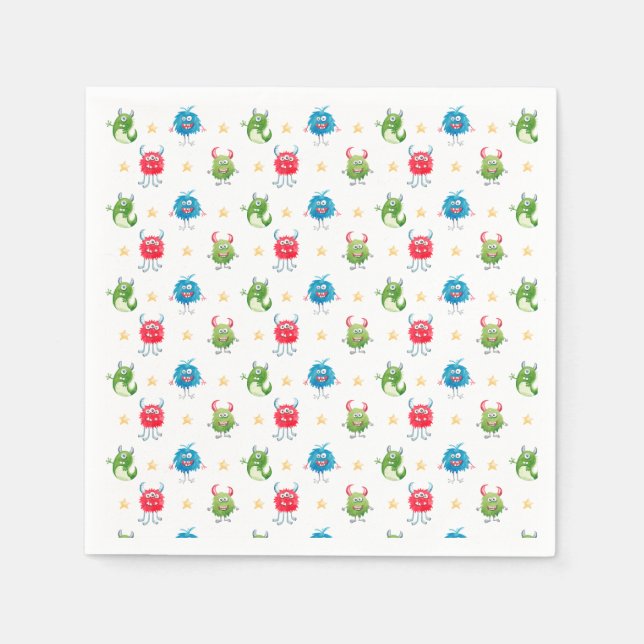 Vår lilla monster-Födelsedagsfest Pappersservett (Framsidan)
