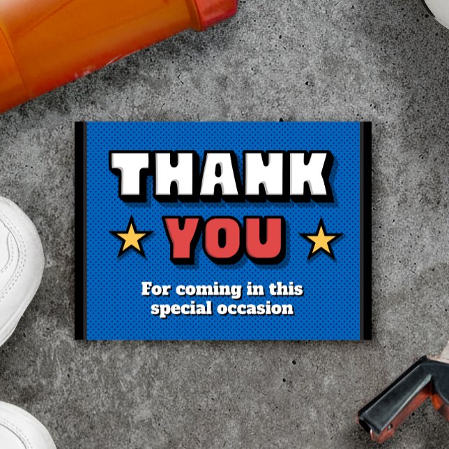 Vår lilla nybörjare är på väg - tack och lov (Our Little Rookie is on the Way - Thank You Card)