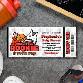 Vår lilla nykomling är på väg Biljett-inbjudan Inbjudningar