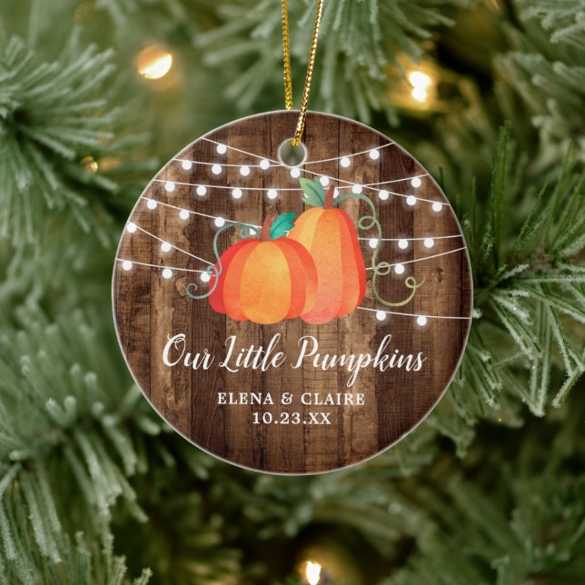 Vår lilla Personlig på hösten Spädbarn Julgransprydnad Keramik (Träd)