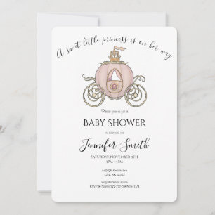 Vår lilla prinsessa Baby Shower Inbjudan-Fairytale Inbjudningar
