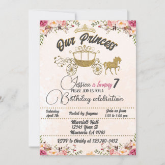 Vår lilla prinsessa Birthday-inbjudan Inbjudningar