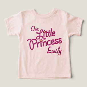 Vår lilla prinsessa döpde tjejer småbarn t-shirt