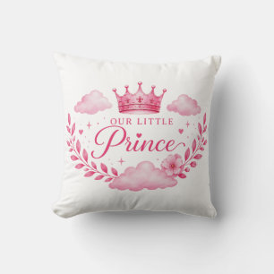 Vår lilla prinsessa Rosa krona Babyflicka Kudde