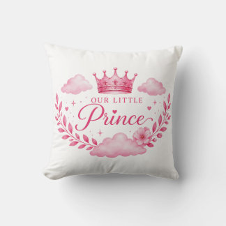 Vår lilla prinsessa Rosa krona Babyflicka Kudde