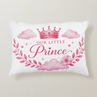 Vår lilla prinsessa Rosa krona Babyflicka Prydnadskudde