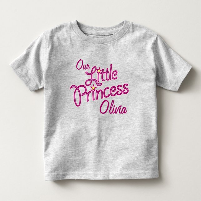 Vår lilla prinsessa-skjorta med eget namn t-shirt (Framsida)