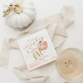 Vår lilla pumpa fyller ett 1-årsdag pappersservett