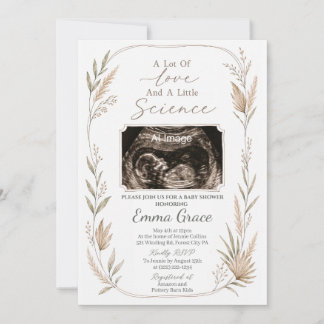 Vår lilla pumpa ultraljud baby shower inbjudan