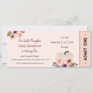 Vår lilla Pumpkin är en inbjudan, första födelseda Inbjudningar