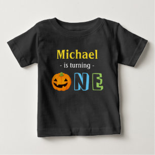 Vår lilla Pumpkin är Turing One Happy halloween T-shirt