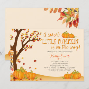 Vår lilla Pumpkin BABY SHOWER-inbjudan Inbjudningar