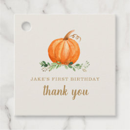 Vår lilla pumpkin Birthday-favorittagg Gåvor Etiketter
