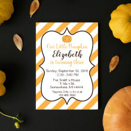Vår lilla pumpkin Birthday Inbjudan